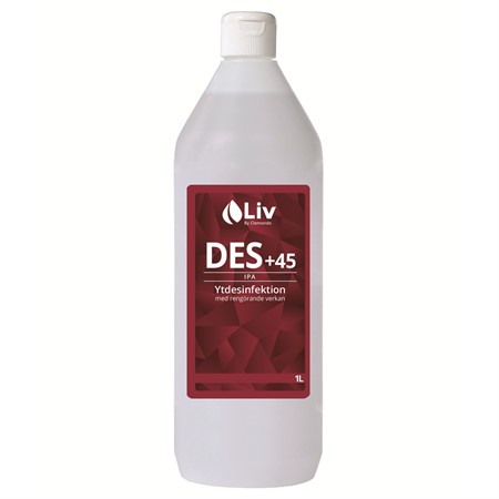 Des +45 Ytdesinfektion- och rengöring 1L Liv